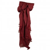 Etole couleur rouge bordeaux effet chiné, cheich - cheche